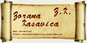 Zorana Kasavica vizit kartica